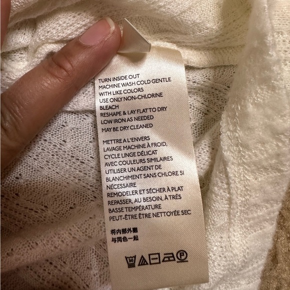 Maeve by ANTHROPOLOGIE Off White Ralela Hacci Surplice Top Size LP - Picture 5 of 8